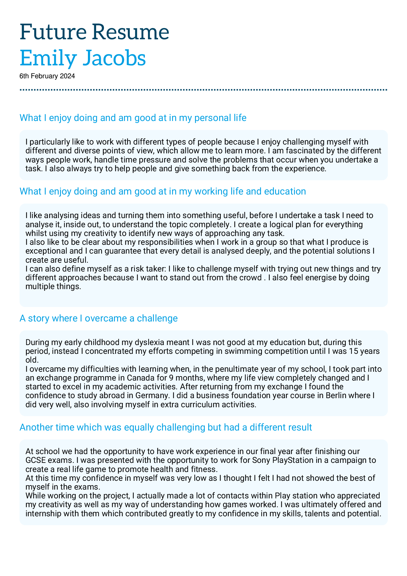 Example - Future Resume Ltd